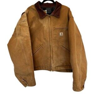 Carhartt Detroit Blanket Lined Jacket Size 4XL Union Made J001 BRN